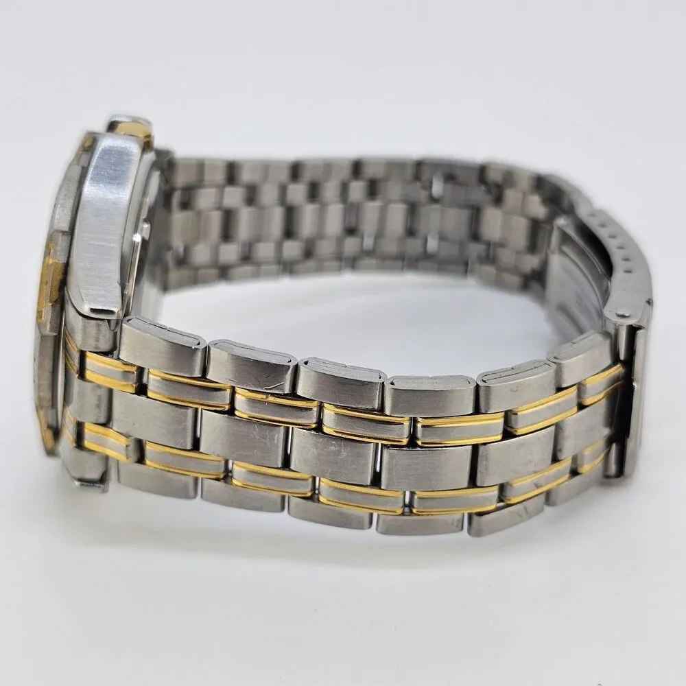 Men’s Sport America Watch 39MM White Dial Date Gold Gray Band 7.5